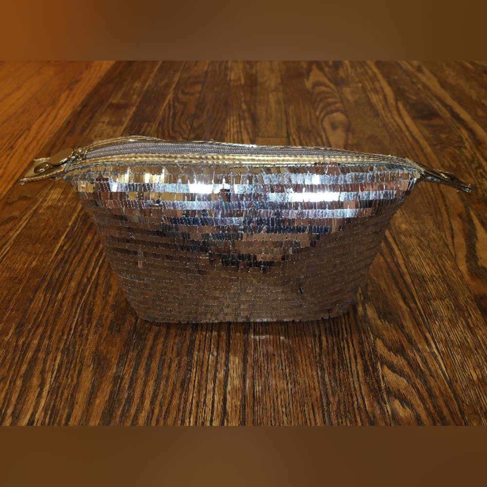 Silver Cosmetic Bag